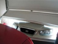 garage door damage on car